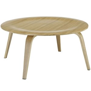 Hawthorne Collection Plywood Round Coffee Table in Natural