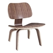 Hawthorne Collections Wood Walnut Accent Chair Rectangular Durable Molded Plywood 27