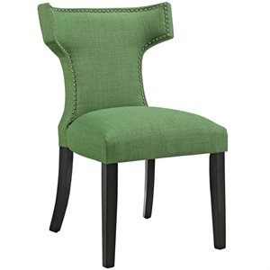 Hawthorne Collection Fabric Upholstered Dining Side Chair in Kelly Green