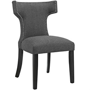 Hawthorne Collection Fabric Upholstered Dining Side Chair in Gray