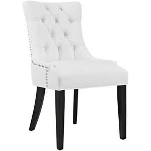 Hawthorne Collection Faux Leather Upholstered Dining Side Chair in White
