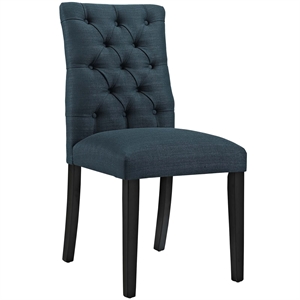 Hawthorne Collection Fabric Upholstered Dining Side Chair in Azure