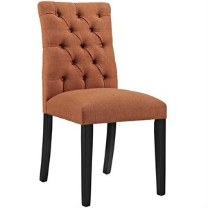 Hawthorne Collection Fabric Upholstered Dining Side Chair in Orange