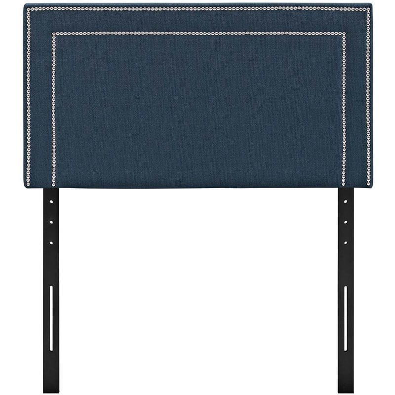 Hawthorne Collection Fabric Upholstered Twin Headboard in Azure
