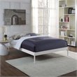 Hawthorne Collections Modern Metal Queen Platform Bed in White