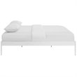 Hawthorne Collections Modern Metal Queen Platform Bed in White