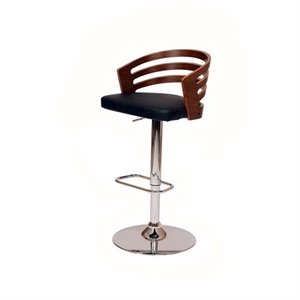 Hawthorne Collections Swivel Bar Stool in Black