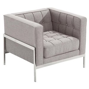 Hawthorne Collections Arm Chair in Gray