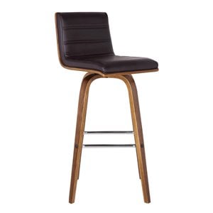 Hawthorne Collections 30&quot Faux Leather Bar Stool in Brown