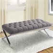 Hawthorne Collections Bedroom Bench in Gray