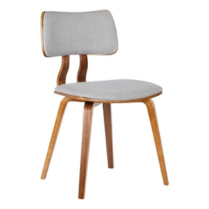 Hawthorne Collections 18.1&quot Modern Fabric Dining Chair in Gray