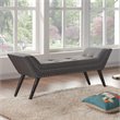 Hawthorne Collections Bench in Charcoal