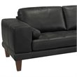 Hawthorne Collections Modern Leather Right Facing Sectional in Black