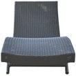 Hawthorne Collections Adjustable Patio Chaise Lounge in Black