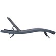 Hawthorne Collections Adjustable Patio Chaise Lounge in Black