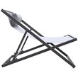 Hawthorne Collections Modern Aluminum Outdoor Deck Chair in Gray