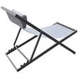 Hawthorne Collections Modern Aluminum Outdoor Deck Chair in Gray