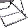 Hawthorne Collections Modern Aluminum Outdoor Deck Chair in Gray
