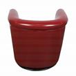 Hawthorne Collections Lowe Faux Leather Accent Chair with Barrel Back in Red