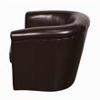 Lowe Contemporary Leather-Look Swivel Accent Chair - Chocolate