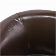 Lowe Contemporary Leather-Look Swivel Accent Chair - Chocolate