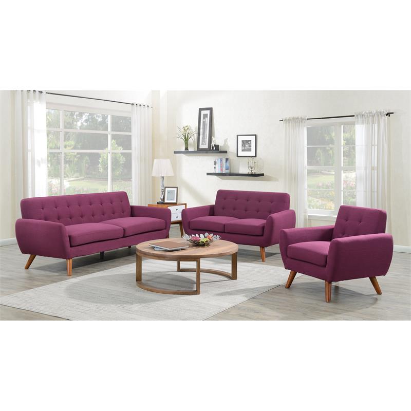 Isabelle Mid Century Modern Chair Purple Bl 4754 1935480