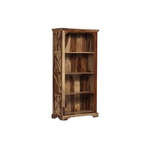 sante fe solid sheesham wood large book shelf