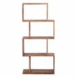 Hawthorne Collections Modern 4-Shelf Wood Bookcase in Natural Brown