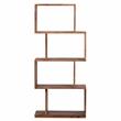 Hawthorne Collections Modern 4-Shelf Wood Bookcase in Natural Brown