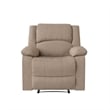 Hawthorne Collections Transitional Polyester Microfiber Recliner in Beige