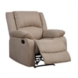 Hawthorne Collections Transitional Polyester Microfiber Recliner in Beige