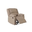 Hawthorne Collections Transitional Polyester Microfiber Recliner in Beige