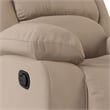 Hawthorne Collections Transitional Polyester Microfiber Recliner in Beige