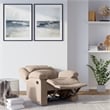 Hawthorne Collections Transitional Polyester Microfiber Recliner in Beige