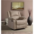 Hawthorne Collections Transitional Polyester Microfiber Recliner in Beige