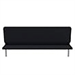 Hawthorne Collections Tufted Contemporary Fabric Sleeper Sofa in Black