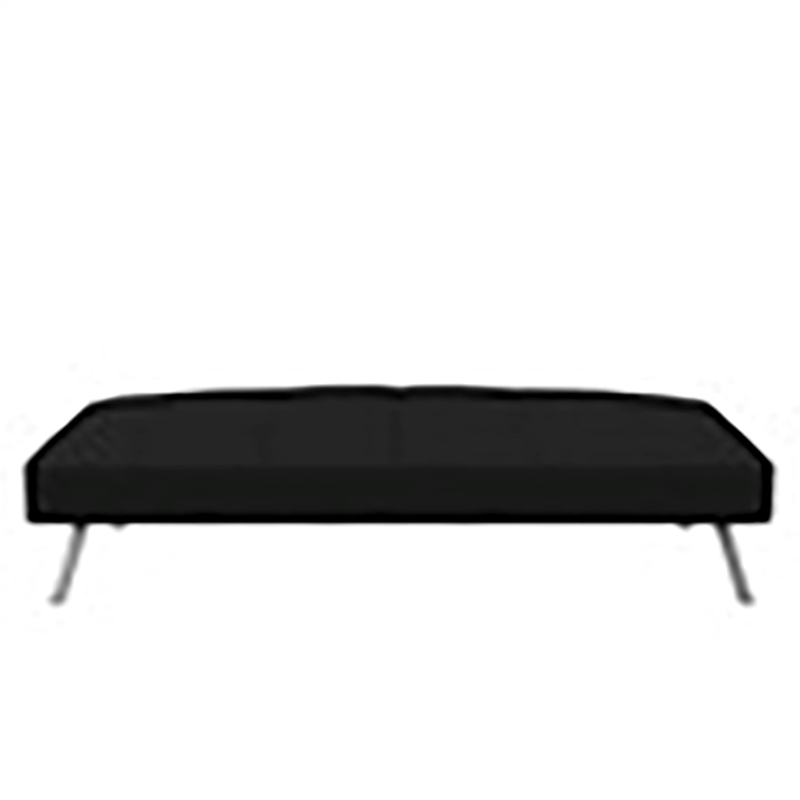 Hawthorne Collections Tufted Contemporary Fabric Sleeper Sofa in Black