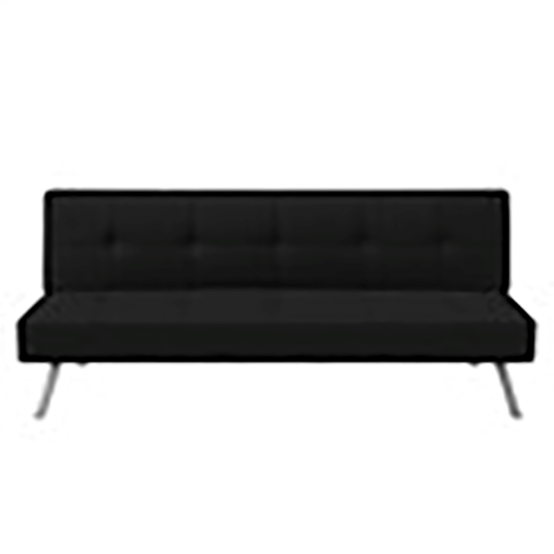 Hawthorne Collections Tufted Contemporary Fabric Sleeper Sofa in Black