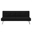 Hawthorne Collections Tufted Contemporary Fabric Sleeper Sofa in Black