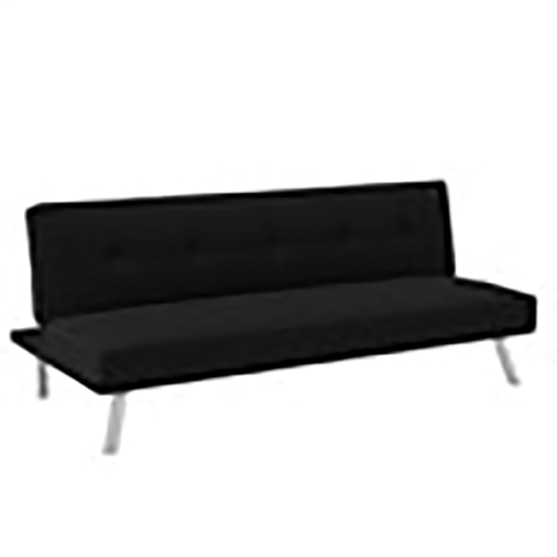 Hawthorne Collections Tufted Contemporary Fabric Sleeper Sofa in Black