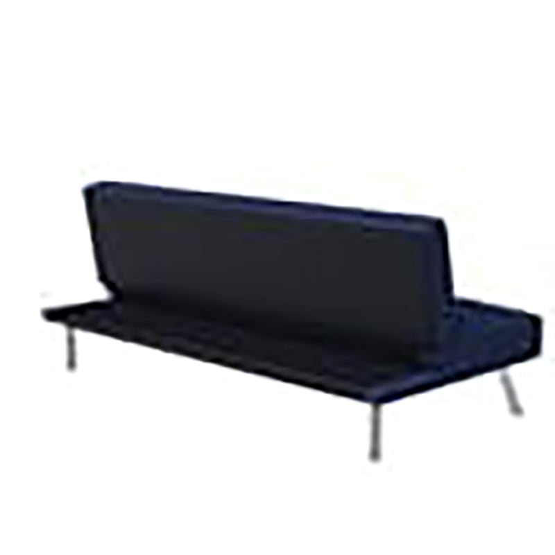 Hawthorne Collections Tufted Contemporary Fabric Sleeper Sofa in Navy Blue