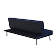 Hawthorne Collections Tufted Contemporary Fabric Sleeper Sofa in Navy Blue