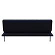 Hawthorne Collections Tufted Contemporary Fabric Sleeper Sofa in Navy Blue