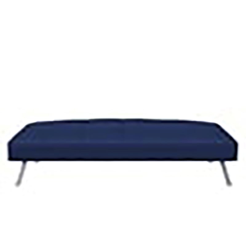 Hawthorne Collections Tufted Contemporary Fabric Sleeper Sofa in Navy Blue