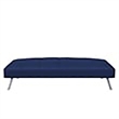 Hawthorne Collections Tufted Contemporary Fabric Sleeper Sofa in Navy Blue
