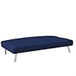 Hawthorne Collections Tufted Contemporary Fabric Sleeper Sofa in Navy Blue