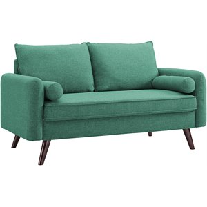 hawthorne collections upholstered loveseat in sea foam