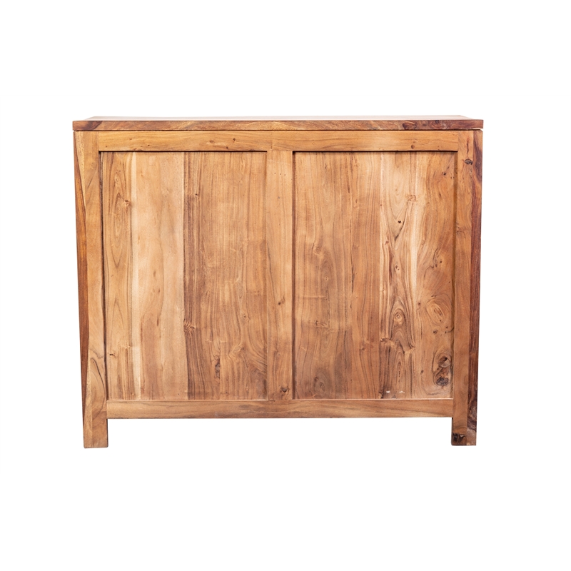 Avalon Mid-Century Modern Sheesham Wood 2 Drawer 2 Door Sideboard