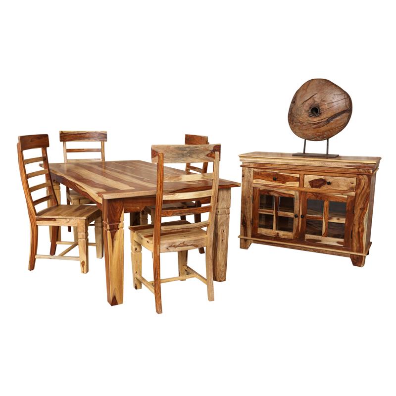 Hawthorne Collections Sante Fe Rectangular Solid Wood Dining Table in Natural