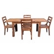 Avalon Mid-Century Modern Sheesham Wood 52 Dining Table with Butterfly Extension